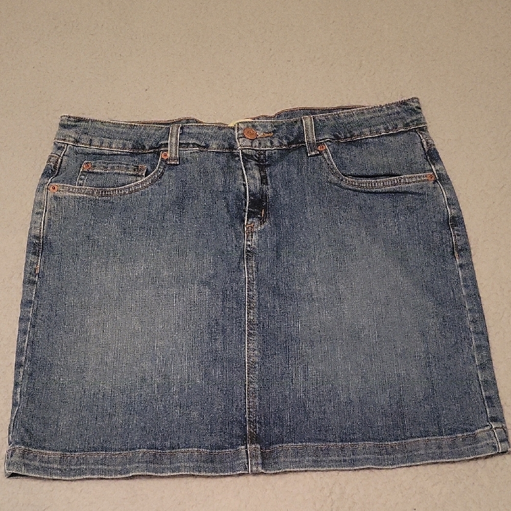 G.H. Bass & Co. Blue Casual Mini Pencil Skirt